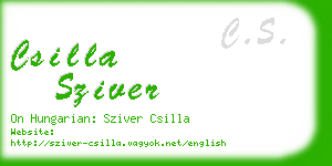 csilla sziver business card